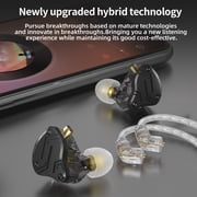 KZ ZS10 Pro X in Ear Monitor Headphone, Upgraded 4BA 1DD KZ Headphone Multi Driver in Ear IEM Earphone with Detachable Silver-Plated 0.75mm 2Pin Cable inears for Audiophile(Black with Mic)