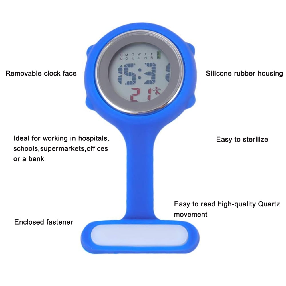 Electronic Multifunctional Nurse Watch Silicone Nurse Watch Luminous