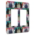 thumbnail image 1 of KuzmarK™ 2 Gang Rocker Wall Plate - Dotted Swiss Polka Dot Kitties Abstract Cat Pattern Art by Denise Every, 1 of 1