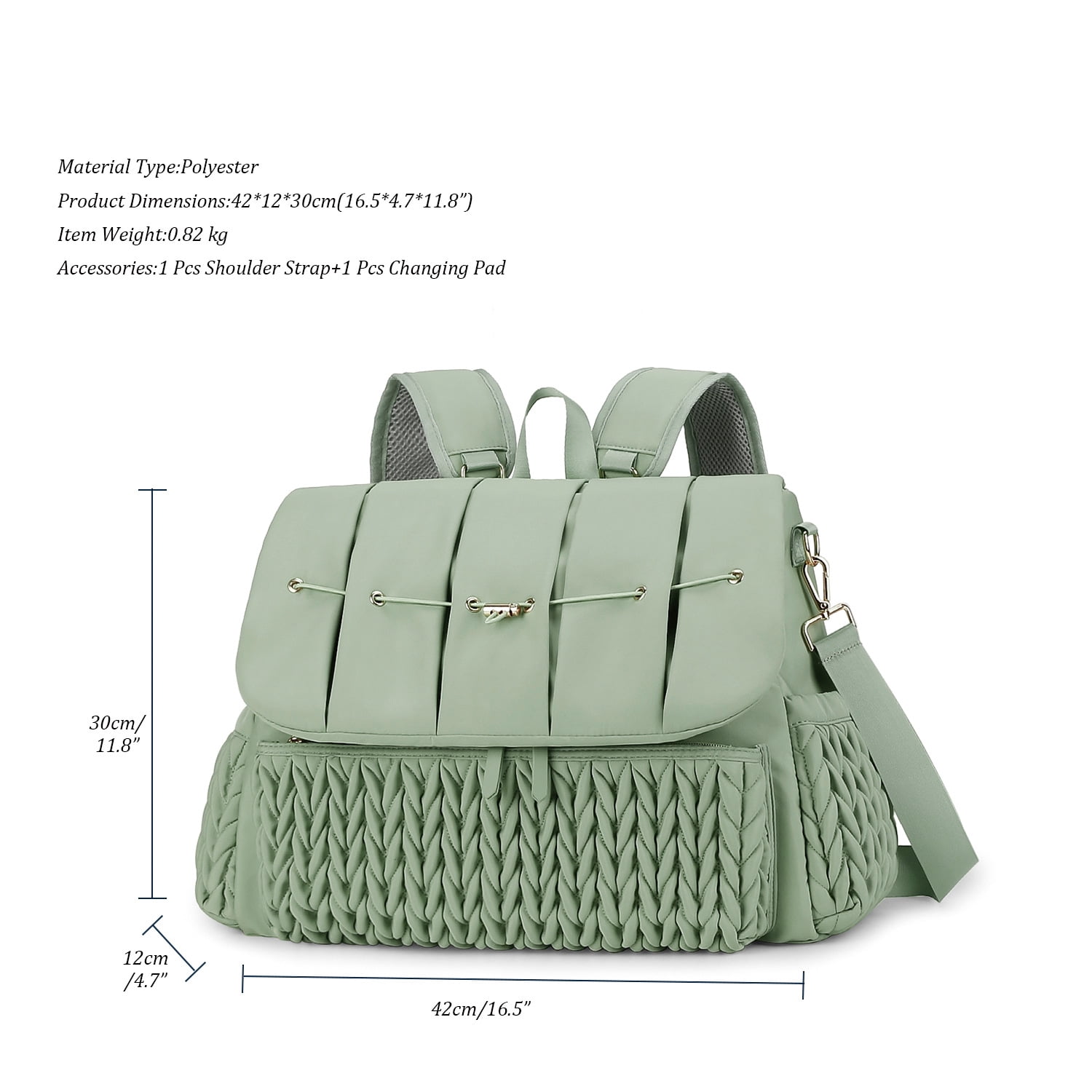 Sunyuer Convertible Diaper Bag Backpack, Waterproof Stylish Nappy Changing Bag, Travel Mummy Bag with Changing Pad & Shoulder Strap