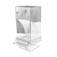 thumbnail image 2 of HomelyJoy White Automatic No Mess Bird Feeder for Cage, Transparent Acrylic Parrot Seed Container, Anti Spill Food Dispenser for Parakeets, 7.3x3.34x2.95 in, 2 of 9