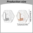 thumbnail image 3 of Water Ripple Hexagonal Self Adhesive Hooks, 3 Pcs Glacier Ripple Hook, Heavy Duty No Drill Wall Hooks, Acrylic Waterproof Adhesive Hooks for Kitchen, Bathroom Organization, 3 of 9