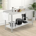 thumbnail image 2 of EDTara Stainless Steel Work Table, Food Prep Table with Adjustable Undershelf & Tool Hooks, Heavy Duty Commercial Utility Table for Kitchen, Warehouse, Garage & Garden, 2 of 6