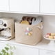 thumbnail image 4 of Cesta de tela plegable para el hogar | Organizador cúbico de 33 x 33 x 33 cm para ropa, juguetes y habitación infantil | Cesto de ropa plegable con asas en gris, caqui y rosa, 4 of 6