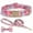 Pink, variant on Personalized Dog Collar & Leash Set with Bow - Customizable, Anti-Loss Floral Print, Secure Metal Buckle for Small, Medium, Large Dogs