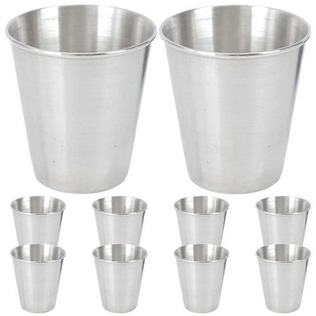 a refined and engaging product description based on your input:\n\n \n\n**10pcs Stainless Steel Drinking Cups – Reusable Water & Liquor Tumblers for Home
