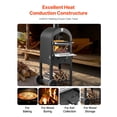 thumbnail image 3 of KFFKFF Outdoor Pizza Oven, 12" Pellet Fire Ovens, 2-Layer Pizza Oven Wood Fired, Wood Burning Outdoor Pizza-Oven with 2 Removable Wheels, 3 of 9