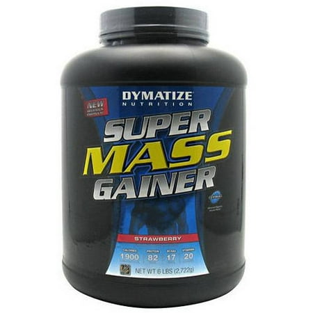 Massive Whey Gainer - Dymatize Super Mass Gainer Protein Powder, Strawberry, 52g Protein, 6 Lb