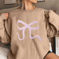 thumbnail image 1 of TIMIFIS Chandail Surdimensionné pour Femmes, Mignon Imprimé de Nœud, Col Rond, Manches Longues, Chandails Chemises Décontractés, Tenues de Printemps Automne, Hauts pour Femmes - Printemps/été, 1 of 4