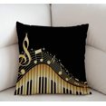 thumbnail image 3 of Old Vintage Abstract Piano and Music Note Cotton Linen Throw Pillow Case Home Decorative Cushion Cover for Sofa Couch Bedding 18x18 Inches, 3 of 5
