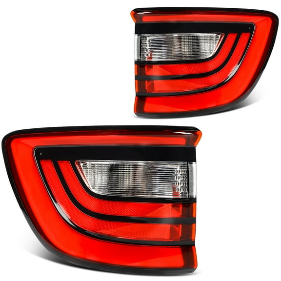 cciyu Taillight Assembly Fit 2014-2022 for Dodge Durango Red Clear Lens Driver and Passenger Side CH2800206 68272127AB (Bulbs Not include)