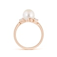 thumbnail image 2 of ANGARA Classic Freshwater Cultured Pearl Bypass Ring in 14K Rose Gold for Women | June Birthstone, Birthday, Anniversary, Jewelry Gift for Women | Pearl Ring, 2 of 9