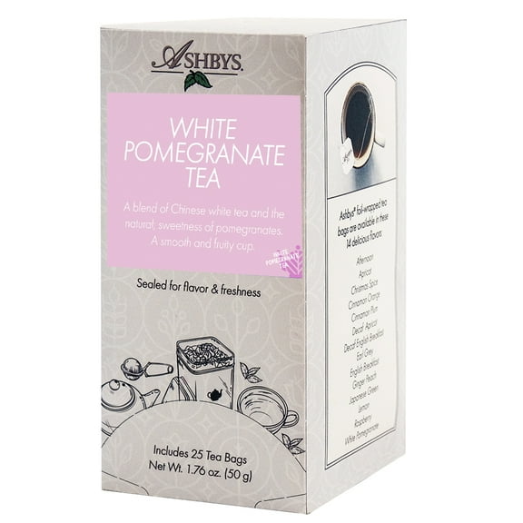 Ashbys Tea White Pomegranate Tea Bags - 25 Count Box