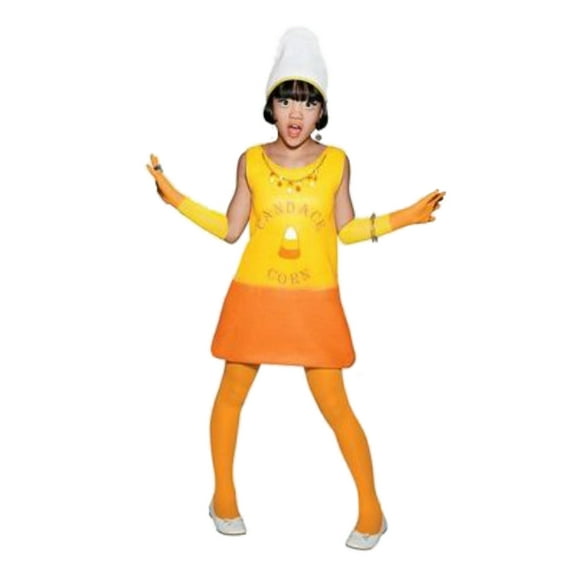 Simon Doonan Girls Candace Corn Costume Candy Corn Dress S (4-6)