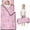 Princess and Castle Pink Pattern-1, variant on Princess and Castle Purple Pattern Teens Toddler Nap Mat with Pillow, Sleeping Mat Bag for Preschool Daycare 50"x20"