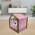 thumbnail image 3 of Rain Pet House, Doodle Style Pattern with Rainbows Shower Rainy Clouds Rainbow and Colorful Stars, Outdoor & Indoor Portable Dog Kennel with Pillow and Cover, 5 Sizes, Multicolor, by Ambesonne, 3 of 5