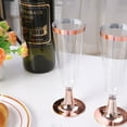 thumbnail image 4 of 10 Pcs Verres à Vin Rouges Jetables Utiles pour Fête, Coupes à Champagne Uniques, Gobelets à Boire, Gobelet, Articles de Fête pour Mariage et Banquet - Or Rose (150 ml), 4 of 6