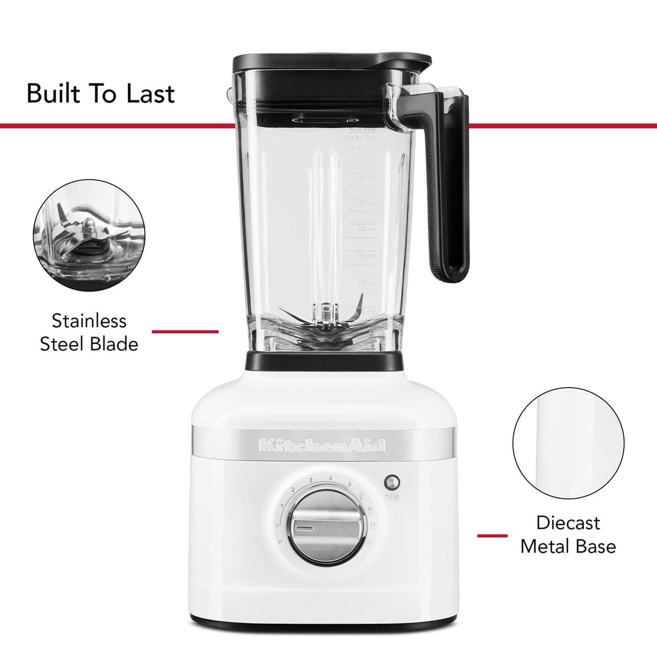 KitchenAid K400 Variable Speed Blender White KSB4027