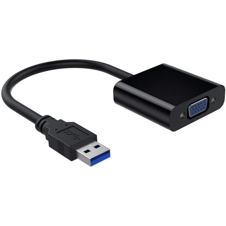 Ambassadør lodret korruption USB to VGA Adapter,USB 3.0/2.0 to VGA Multi-Display Converter Support  Resolution 1080p for Win 7/8/8.1/10 - Walmart.com