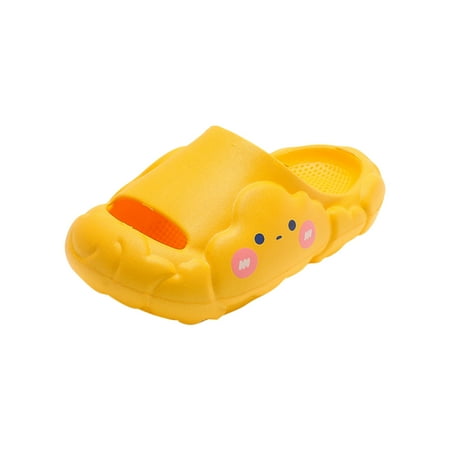 

Odeerbi Clearance Girls Sandals Children s Slippers Indoor Bathroom Non-slip Water Leakage Drag Boys And Girls Cute Thick Soft Bottom Sandals