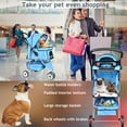 thumbnail image 4 of Pet Stroller Dog Stroller Cat Stroller 3 Wheels Pet Stroller Pet Jogging Stroller Pet Jogger Stroller Dog/Cat Cage Travel Lite Foldable Carrier Strolling Cart, 4 of 7