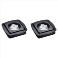 thumbnail image 1 of 2X Square Blender Cup Lid Easy Operation Blender Cup Lid Easy to Clean Blender Cup Cover Plastic Material for Juicer,2x blender cup lid,Black, 1 of 5