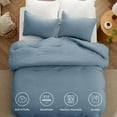 thumbnail image 3 of U by Bedsure 3 Pieces King Comforter Bedding Set, Grey Blue Comforter Set for All Seasons, 1 Lightweight Prewashed Comforter and 2 Pillowcases, King, Grey Blue, 3 of 7