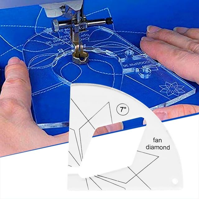 Fiudx Juego de Plantillas de Acolchado Motion, Regla Interna para Máquina de Coser Doméstica, Compatible con Fmq Grip, Grosor de 5 Mm, Acolchado Multipatrón, Proyectos de Manualidades, Tamaño 13 X 13