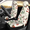 Pofeuu Christmas Dachshund Dog Print Automotive Car Seat Covers Flat