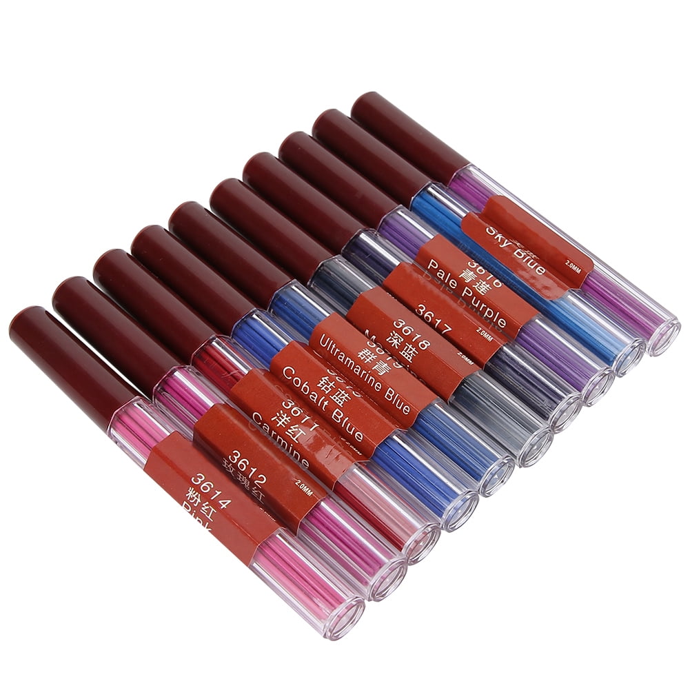 Pencil Refills Mechanical Pencil Leads Automatic Pencil Refills 2.0mm Pencil Leads 10Pcs 2.0mm Mechanical Automatic Pencil Colorful Leads Refills For Painting Writing