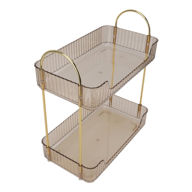 Soporte De Organizador De Maquillaje, Moderna Luz De Lujo De Lujo De 2 Niveles Organizador De Estantería De Maquillaje Organizador De Para Maquillaje Para Maquillaje