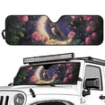 thumbnail image 2 of Yuyamidu Hummingbird Windshield Sun Shade for 2007-2023 Wrangler Rubicon Sahara TJ JK JKU 2 & 4 Door-Blocks UV Rays Sun Visor Protector, Pink Rose Car Sun Shade Keep Your Vehicle Cool, 2 of 7