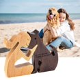 thumbnail image 2 of Adornos de madera para pintar Niña con perro Decoración navideña familiar Arte Manualidades Juguetes de madera Manualidades de Pascua Suministros de arte DIY, 2 of 5