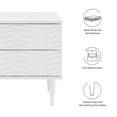 thumbnail image 5 of Modway Wavelet 2-Drawer Nightstand in White, 5 of 7
