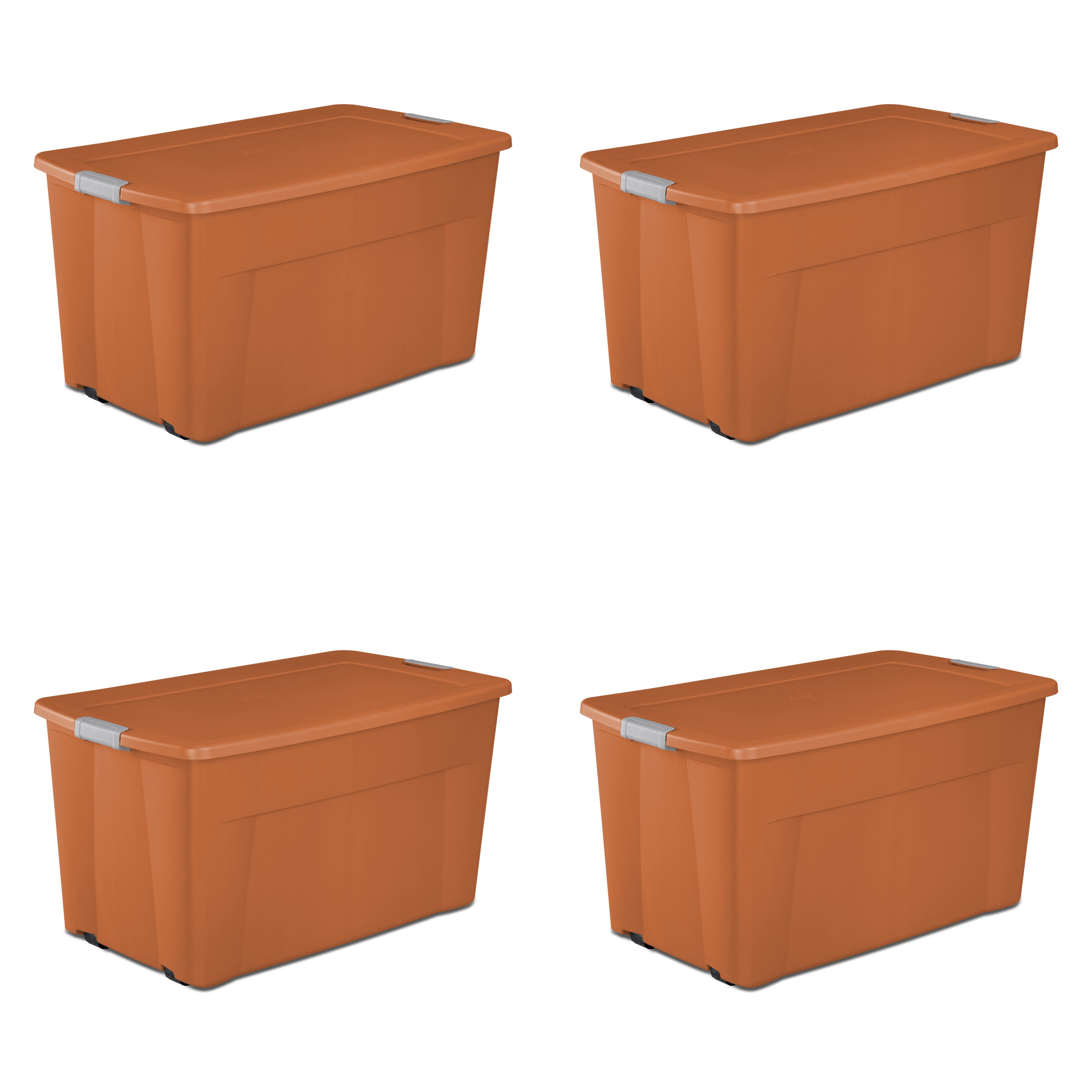 Sterilite 45 Gal Wheeled Tote in Orange and Black Images Sterilite 45 Gal Wheeled Tote in Orange and Black