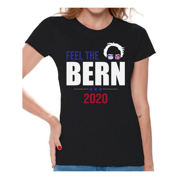 Awkward Styles Feel the Bern T-Shirt Bernie 2020 T Shirts for Women Bernie Sanders Fans