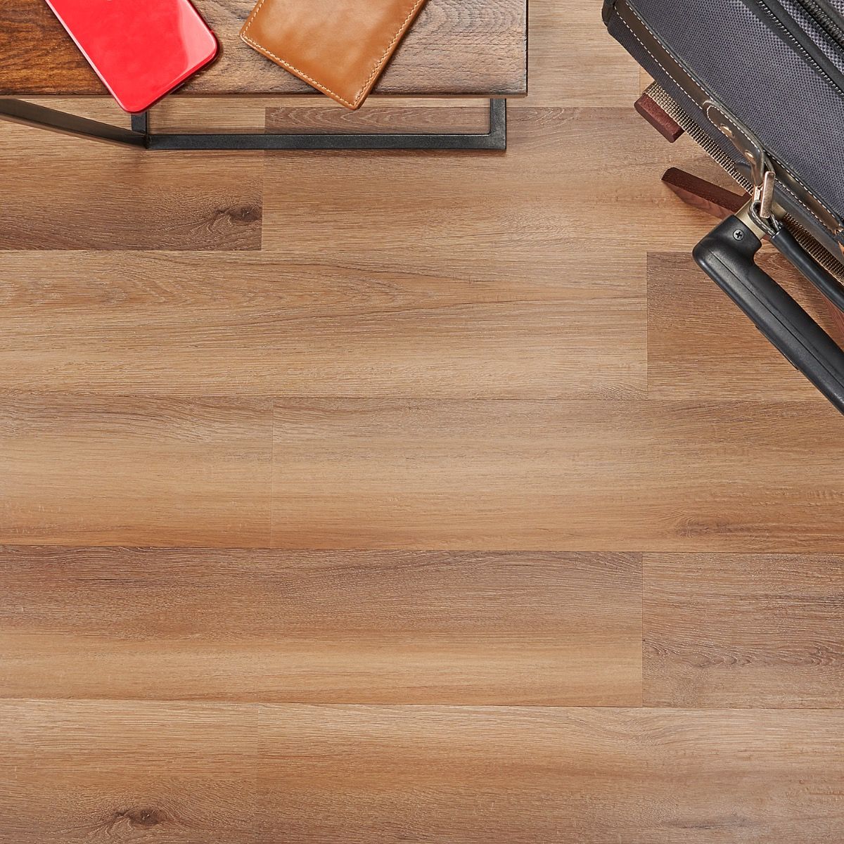 Bond Tile Lujo 28mil Oak Scotch 6 in. x 48 in. Rigid Click-Lock Luxury Vinyl Tile Flooring (27.39 Sq. Ft. / Case)