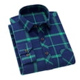 thumbnail image 1 of Blusa y camisa de manga larga con cuello vuelto para hombre Camisa de manga larga con solapa para hombre Camisa a cuadros informal y versátil Camisa de manga larga con solapa para hombre Blusa de poli, 1 of 4