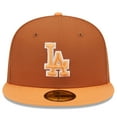 thumbnail image 2 of Men's New Era Brown/Orange Los Angeles Dodgers Spring Color Basic Two-Tone 59FIFTY Fitted Hat, 2 of 6