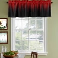 thumbnail image 3 of 2 Pack Valances for Window, Dark Red Black Ombre Short Curtains for Kitchen Bedroom Living Room, Modern Abstract Art Striped Gradient Rod Pocket Small Window Treatment Valance Drapes 42 x 12 Inch, 3 of 8