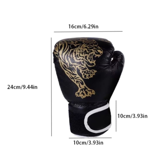 Clearance Under $2.99! 1PAIR Kids Boxing Gloves, PU Tiger Print Training Gloves for Hand Fitness & Entertainment, PU, for Active Play, Red, One Size