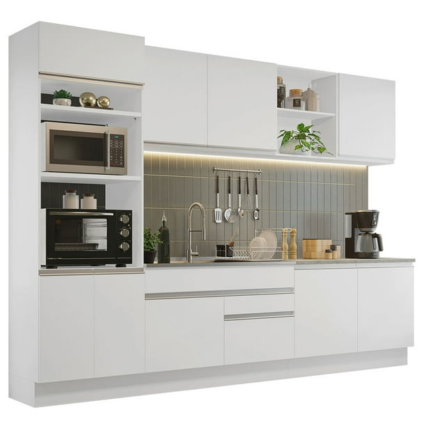 Cocina Integral Completa 310cm Glamy Madesa 02 - Blanco