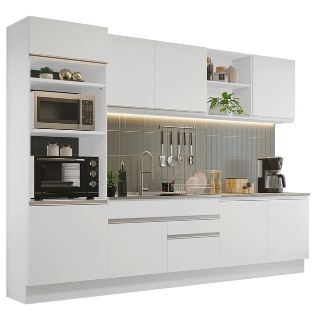 Cocina Integral Completa 310cm Glamy Madesa 02 - Blanco