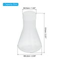 thumbnail image 2 of Uxcell 50ml Plastic Erlenmeyer Flask with Screw Caps, 2 Pack Narrow Mouth Conical Flask for Laboratory, Clear, 2 of 6