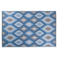 thumbnail image 6 of DII 4x6' Modern Style Plastic Ikat Outdoor Rug in Blue Finish, 6 of 6