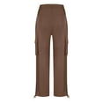 thumbnail image 4 of Women's Y2K Cargo Pants: High Waist Wide-Leg Tactical Pants with 6 Pockets - Lightweight Streetwear Hiking Fashion, 4 of 8