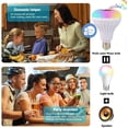 thumbnail image 4 of LED Light Bulb Bluetooth Speaker with Remote Control and APP, White+Color Changing - Works with E26 Base Fixture - Perfect Lamp for Home, Party, Bedroom, Indoor Floodlight Bulb, 4 of 5