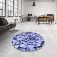 thumbnail image 4 of Ahgly Company Machine Washable Indoor Rectangle Transitional Jeans Blue Area Rugs, 6' x 9', 4 of 7
