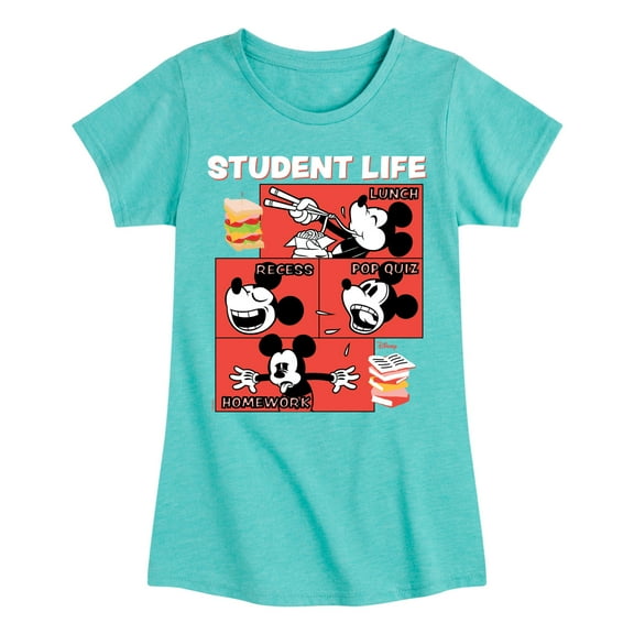 Disney - Student Life - Toddler & Youth Girls Short Sleeve Graphic T-Shirt