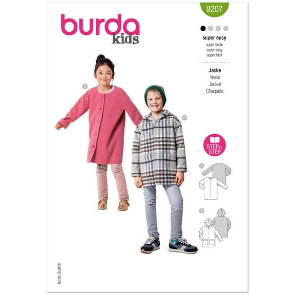 Burda Style Sewing Pattern 9207 - Children's Coats, Size: A (4-11)